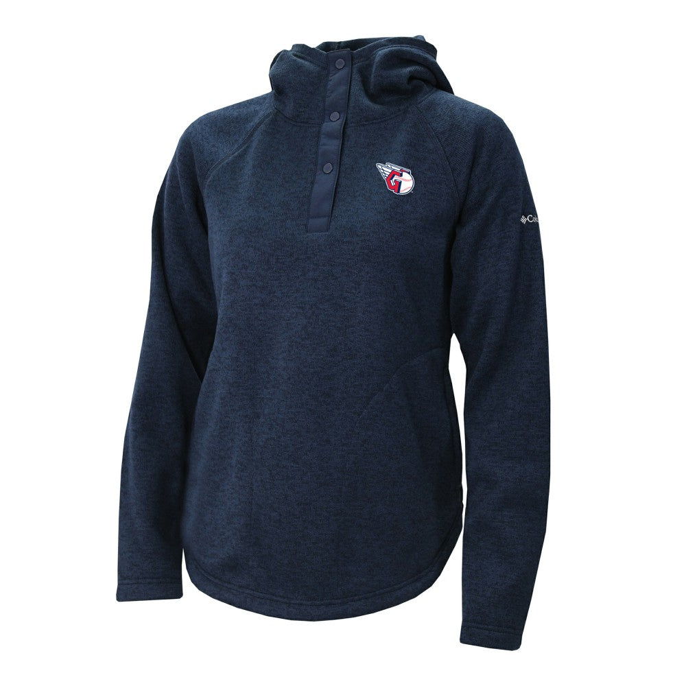 Cleveland Guardians Women's Half-Snap Pullover Hoodie Navy | Columbia