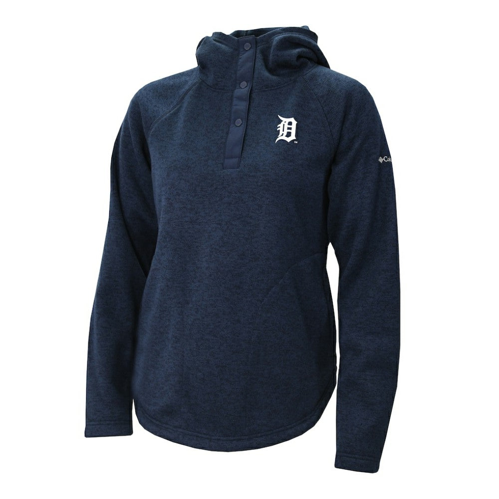Detroit Tigers Women's Half-Snap Pullover Hoodie Navy | Columbia
