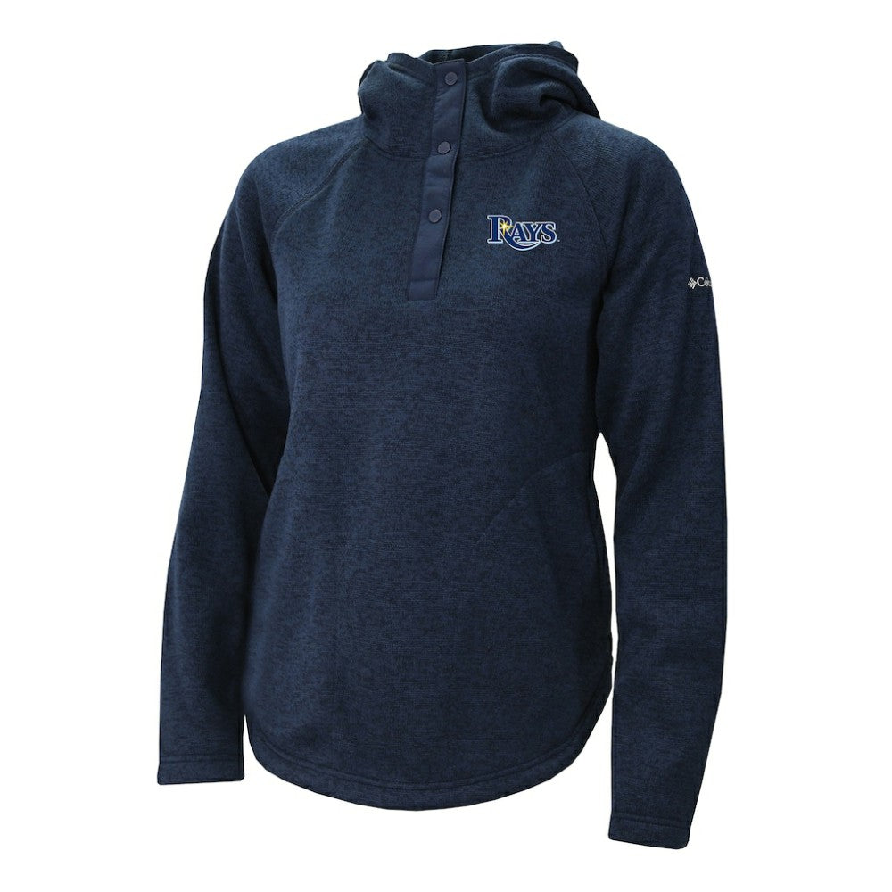 Tampa Bay Rays Women's Half-Snap Pullover Hoodie Navy | Columbia