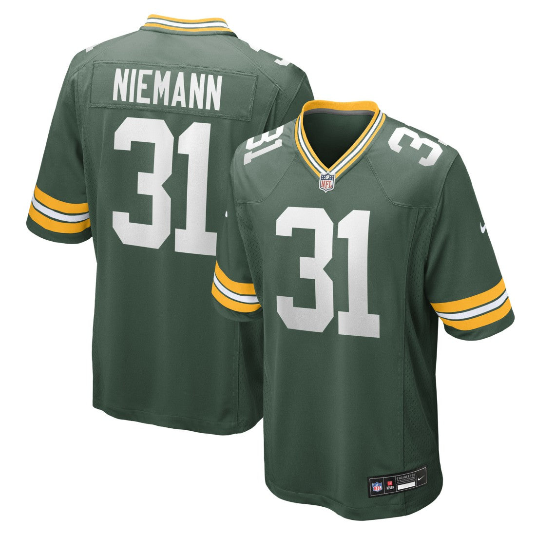 Nick Niemann Green Bay Packers Team Game Jersey - Green