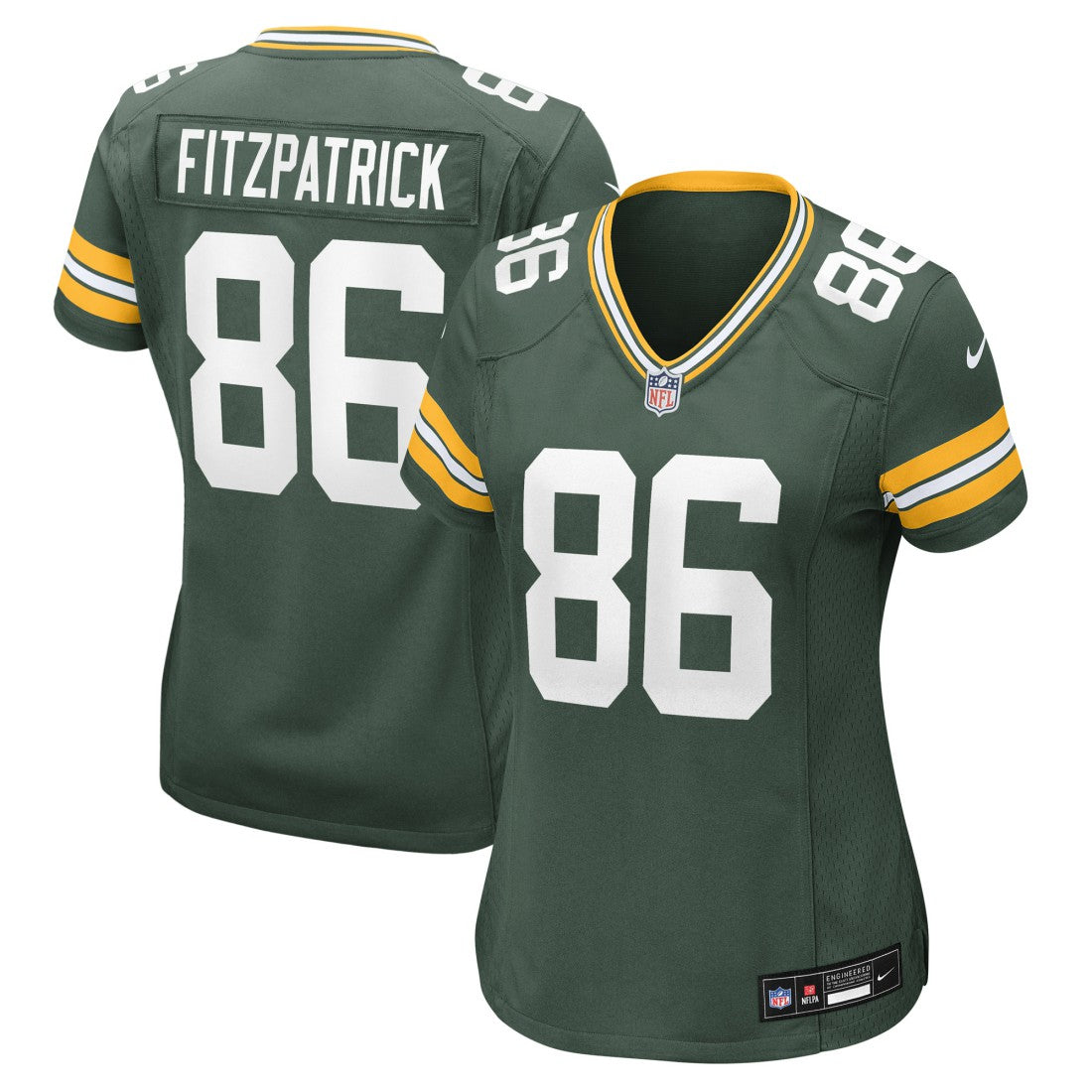 John FitzPatrick Green Bay Packers Women's Team Game Jersey - Green