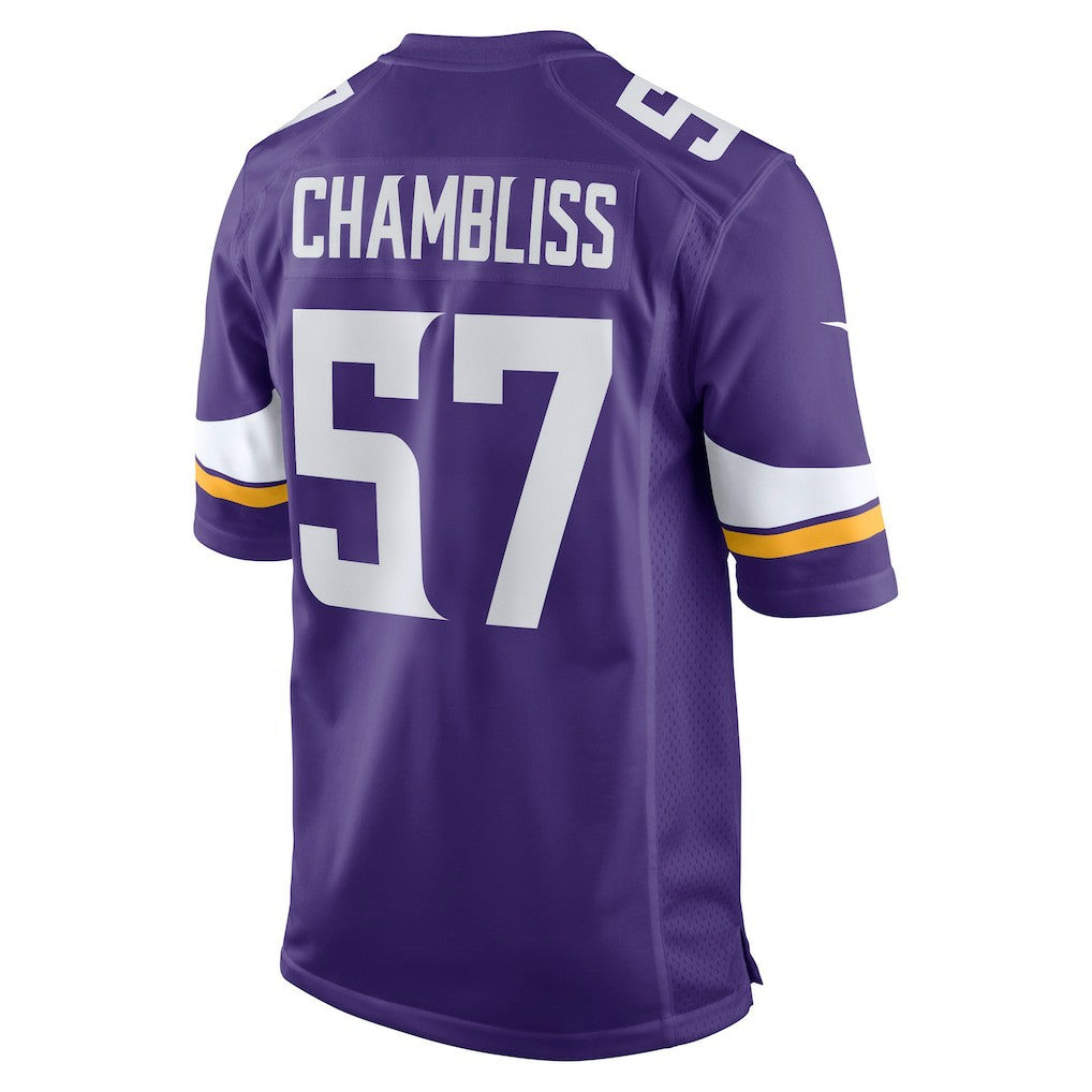 Chaz Chambliss Minnesota Vikings Team Game Jersey - Purple