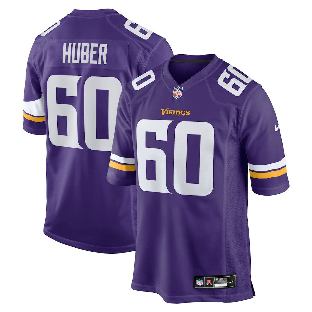 Joe Huber Minnesota Vikings Team Game Jersey - Purple