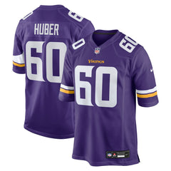 Joe Huber Minnesota Vikings Team Game Jersey - Purple