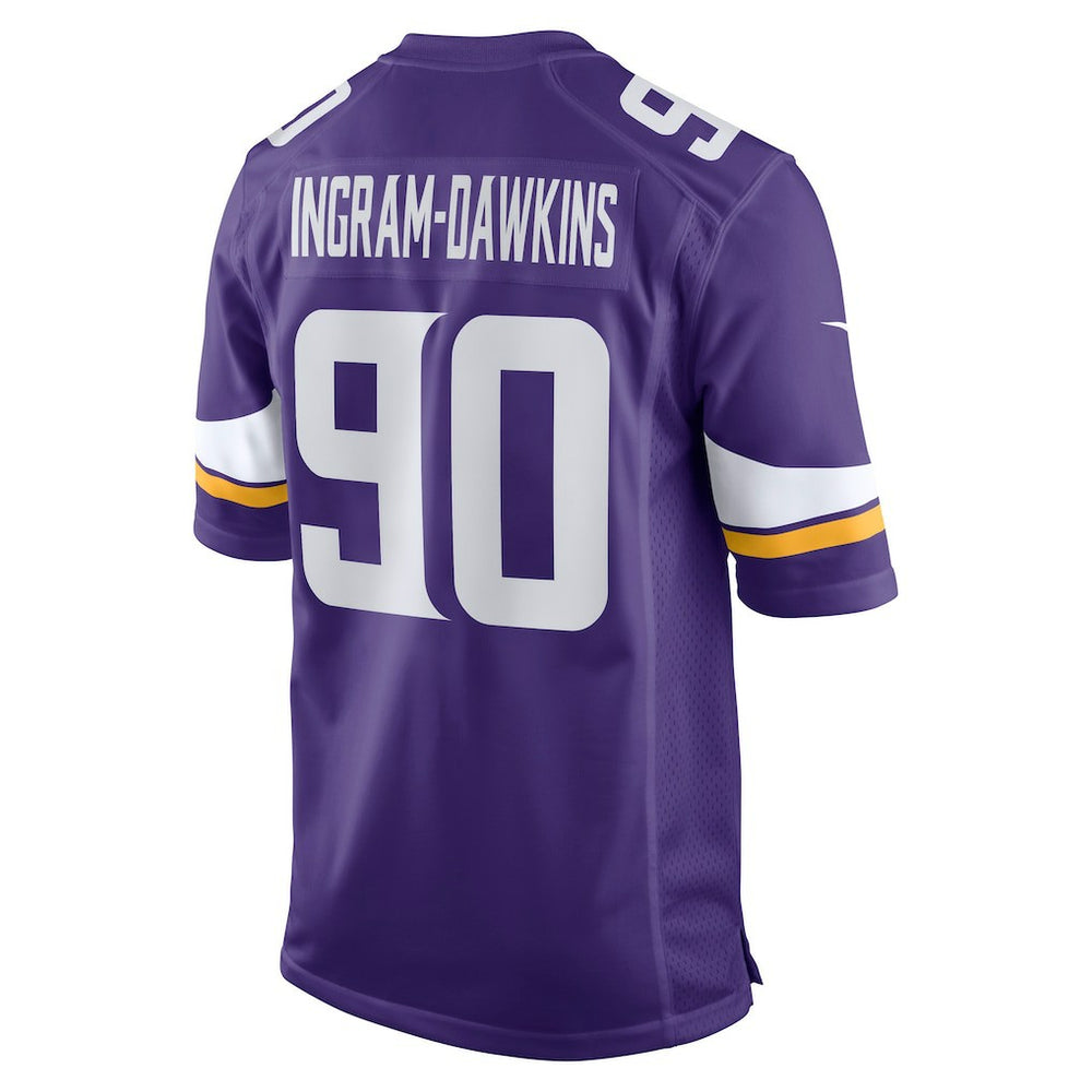 Tyrion Ingram-Dawkins Minnesota Vikings Team Game Jersey - Purple
