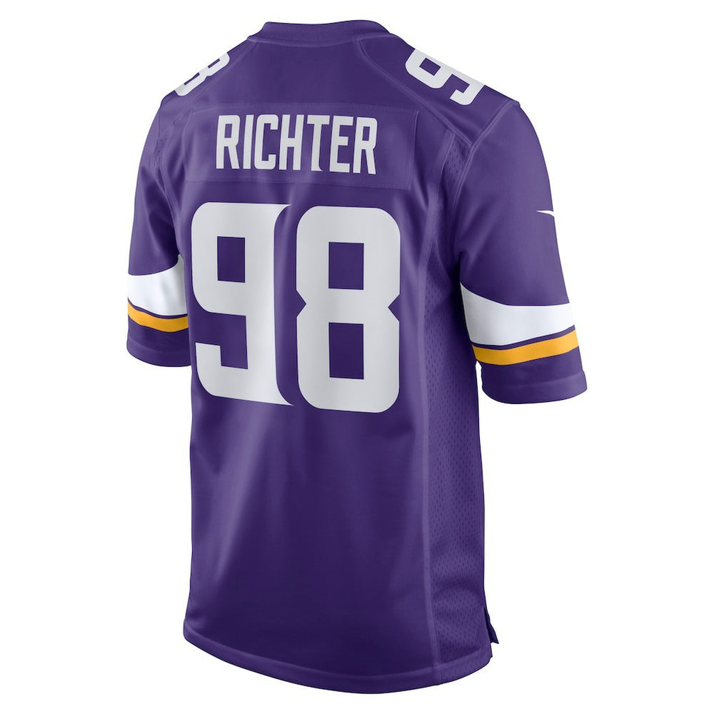 Bo Richter Minnesota Vikings Team Game Jersey - Purple
