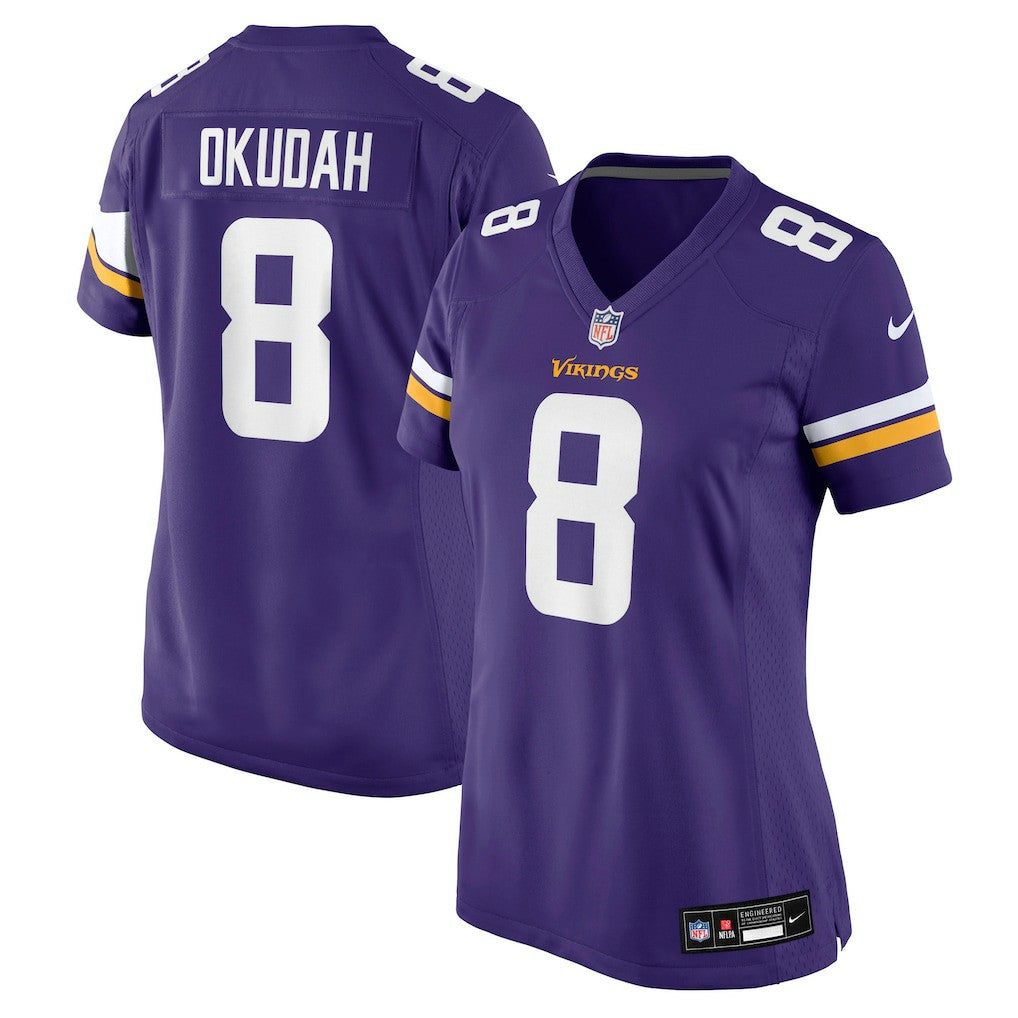 Jeff Okudah Minnesota Vikings Women's Team Game Jersey - Purple