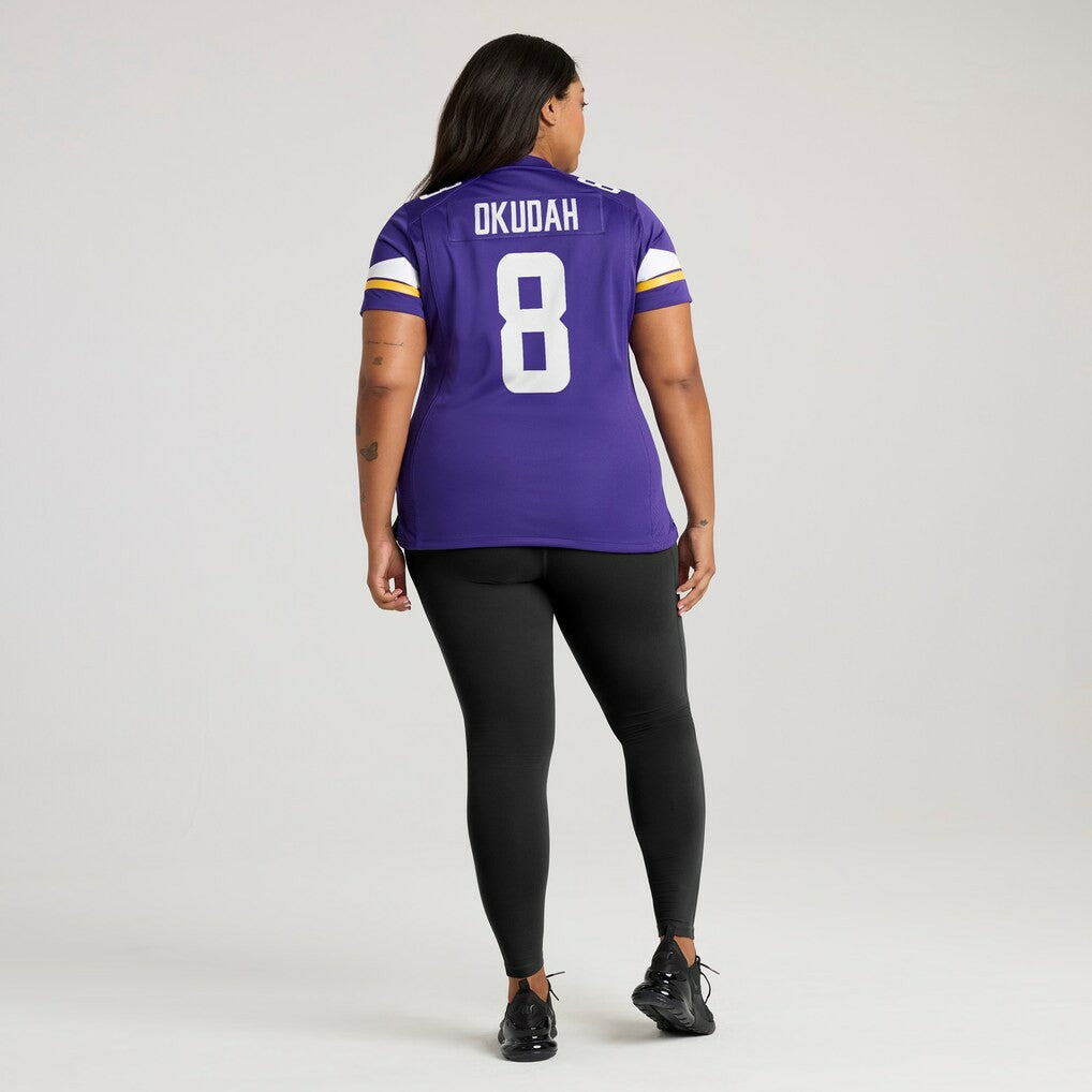 Jeff Okudah Minnesota Vikings Women's Team Game Jersey - Purple