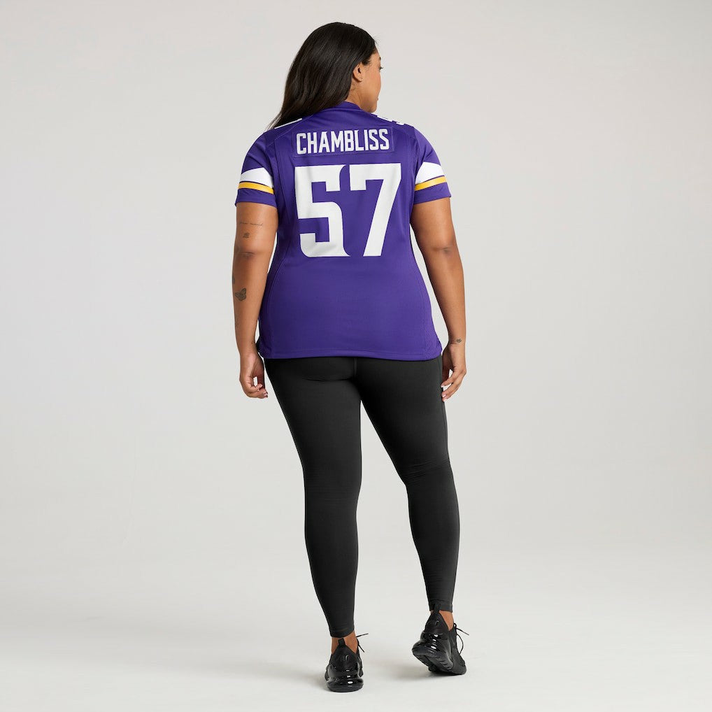 Chaz Chambliss Minnesota Vikings Women's Team Game Jersey - Purple