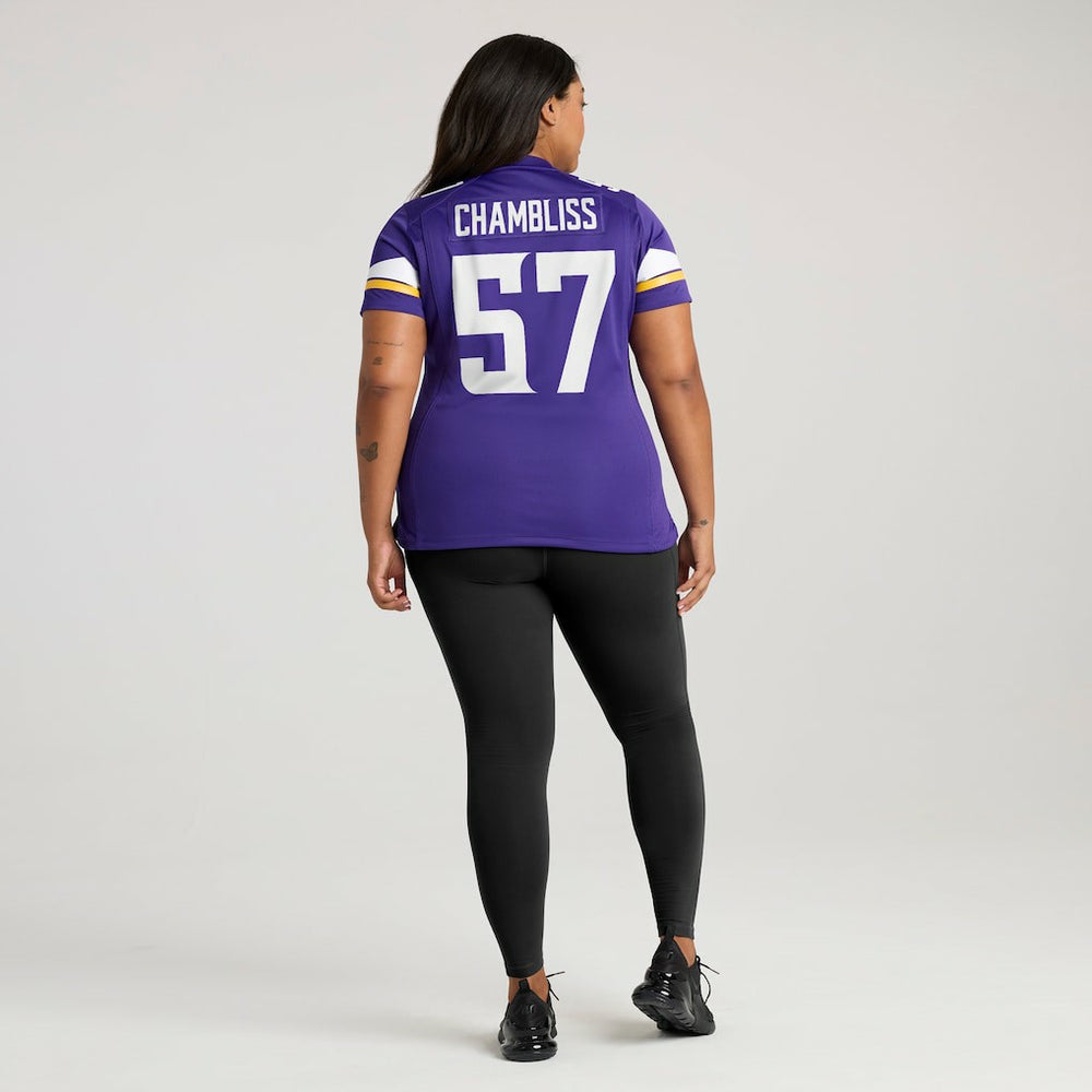 Chaz Chambliss Minnesota Vikings Women's Team Game Jersey - Purple
