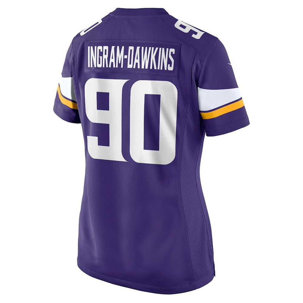 Tyrion Ingram-Dawkins Minnesota Vikings Women's Team Game Jersey - Purple