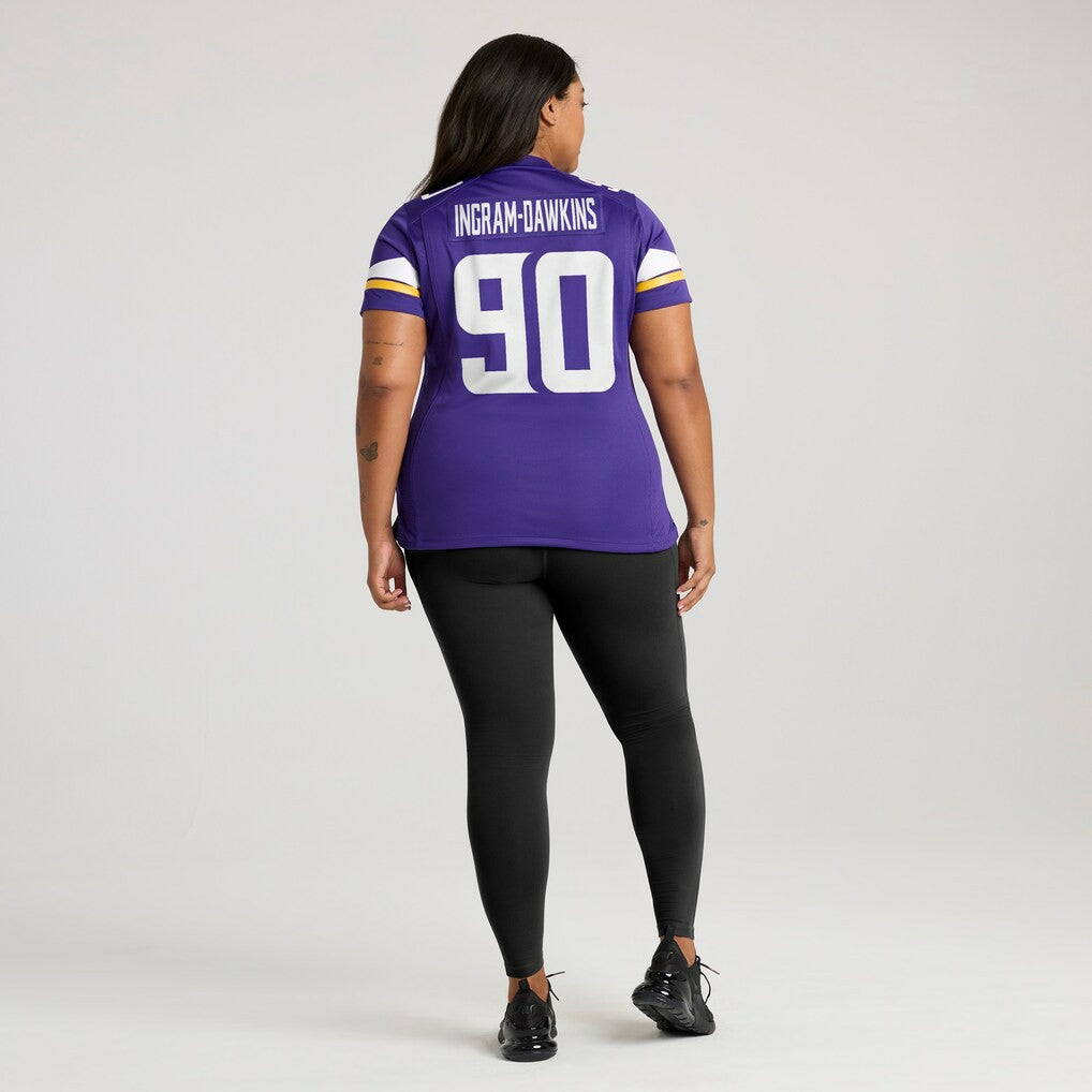 Tyrion Ingram-Dawkins Minnesota Vikings Women's Team Game Jersey - Purple