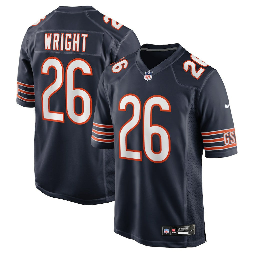 Nahshon Wright Chicago Bears Team Game Jersey - Navy