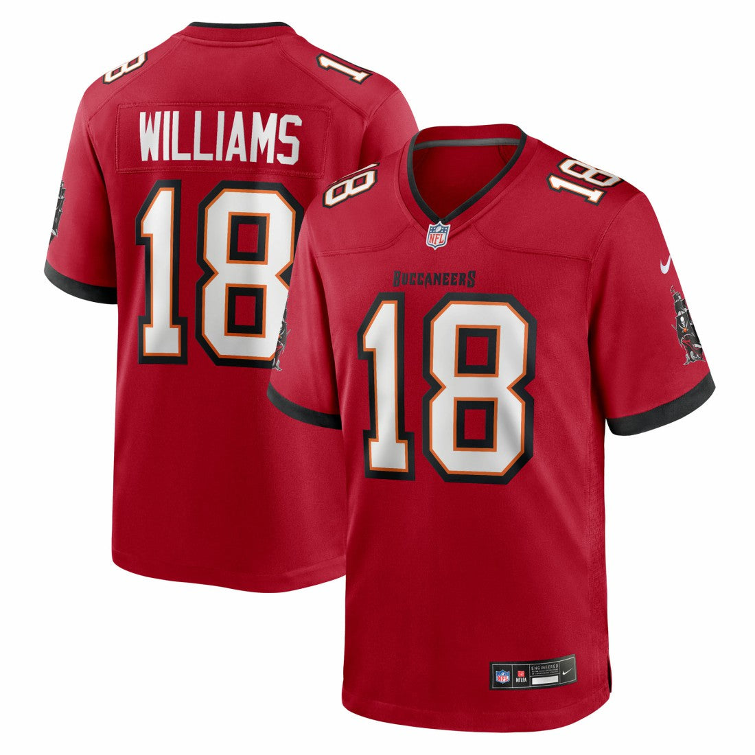 Josh Williams Tampa Bay Buccaneers Team Game Jersey - Red