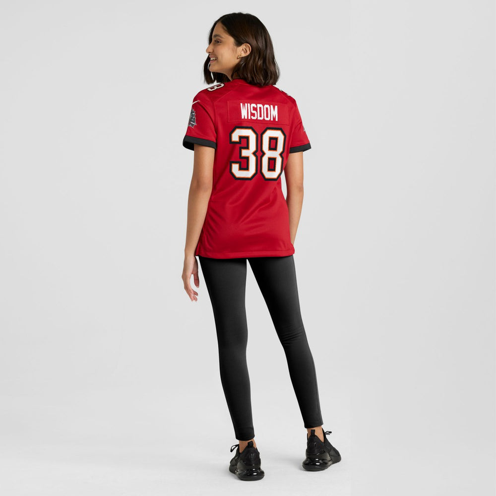 Rashad Wisdom Tampa Bay Buccaneers Women's Team Game Jersey - Red