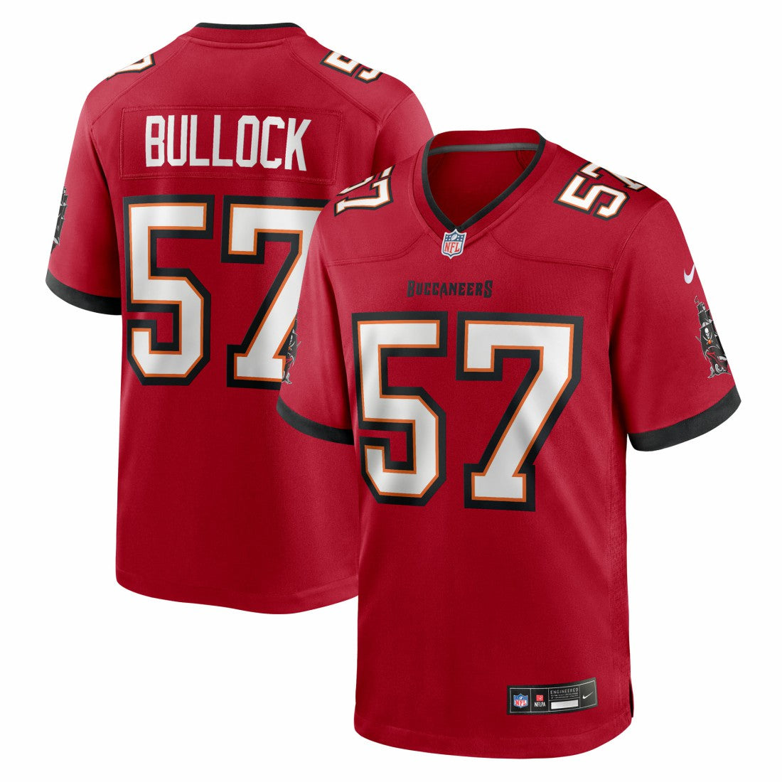 John Bullock Tampa Bay Buccaneers Team Game Jersey - Red