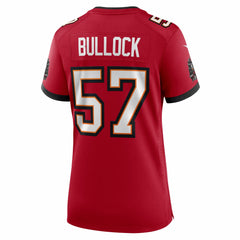 John Bullock Tampa Bay Buccaneers Women's Team Game Jersey - Red
