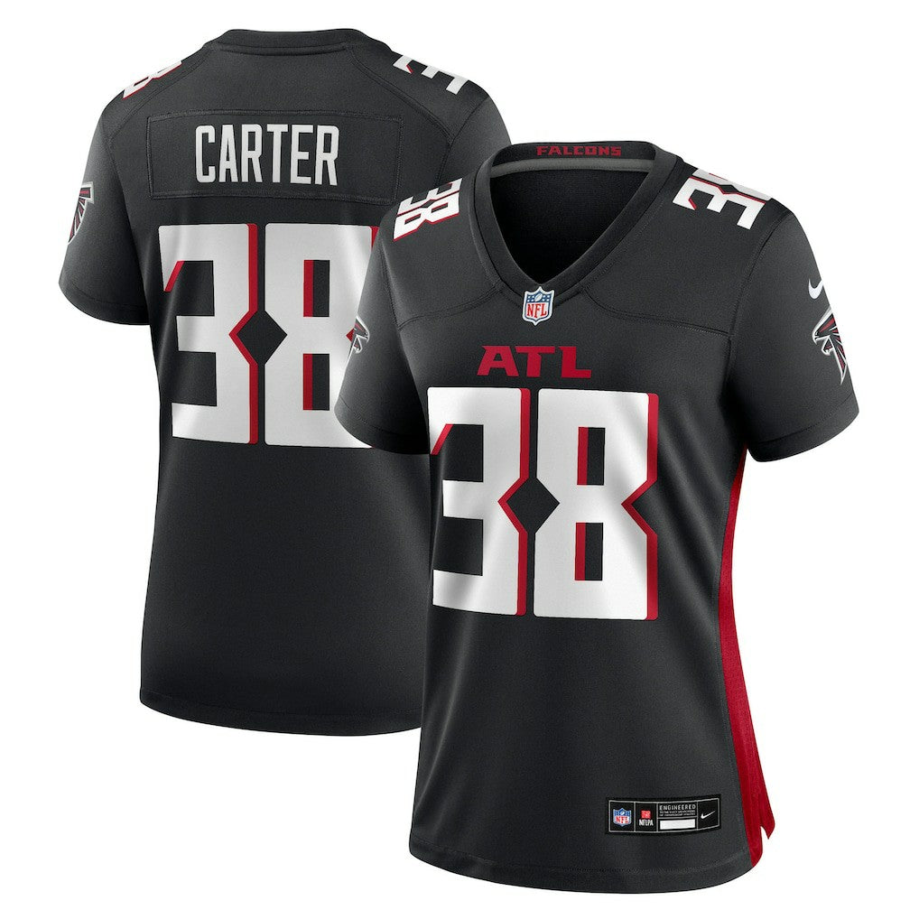 Nathan Carter Atlanta Falcons Women's Team Game Jersey - Black