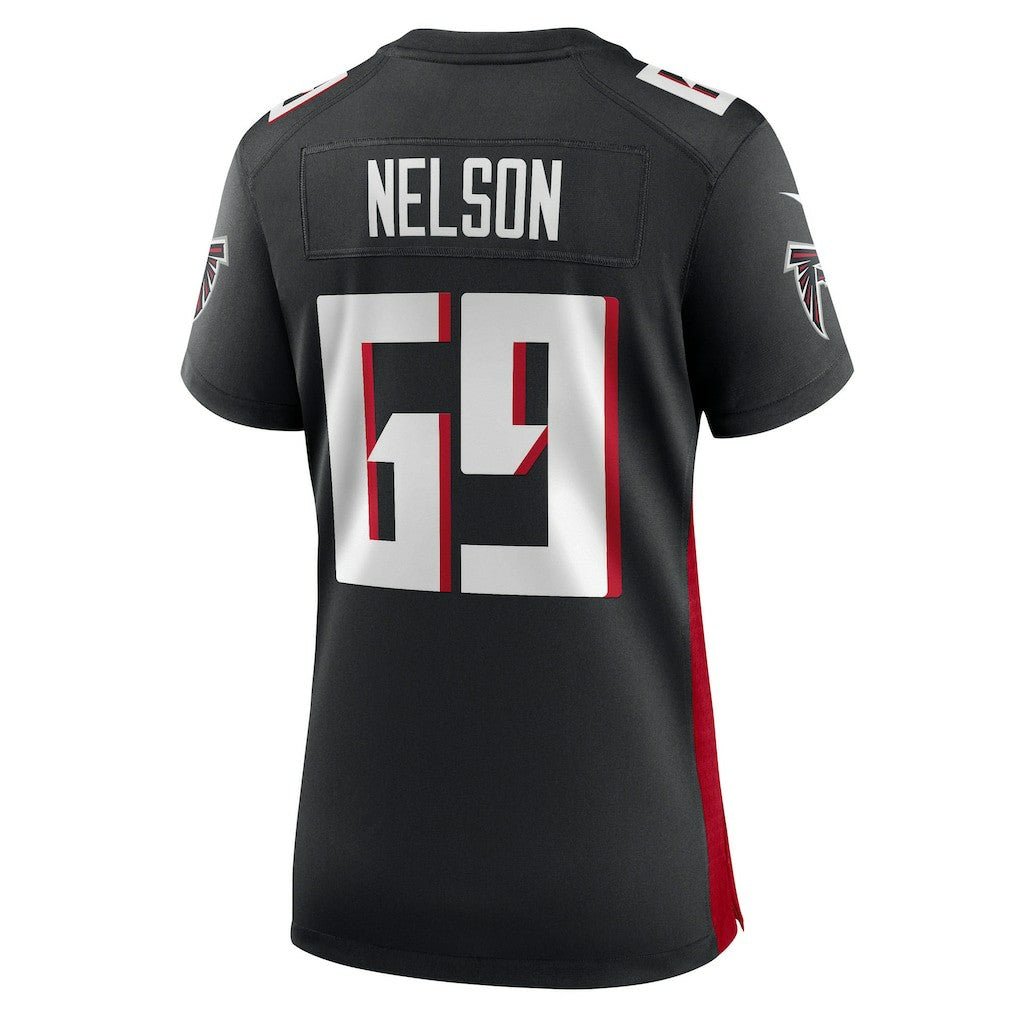 Jack Nelson Atlanta Falcons Women's Team Game Jersey - Black