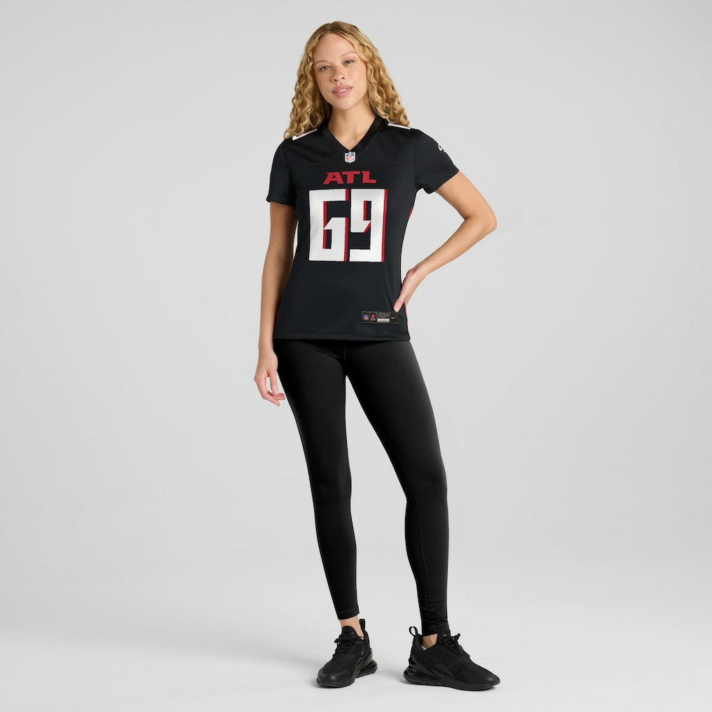 Jack Nelson Atlanta Falcons Women's Team Game Jersey - Black