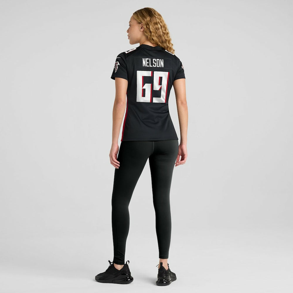 Jack Nelson Atlanta Falcons Women's Team Game Jersey - Black