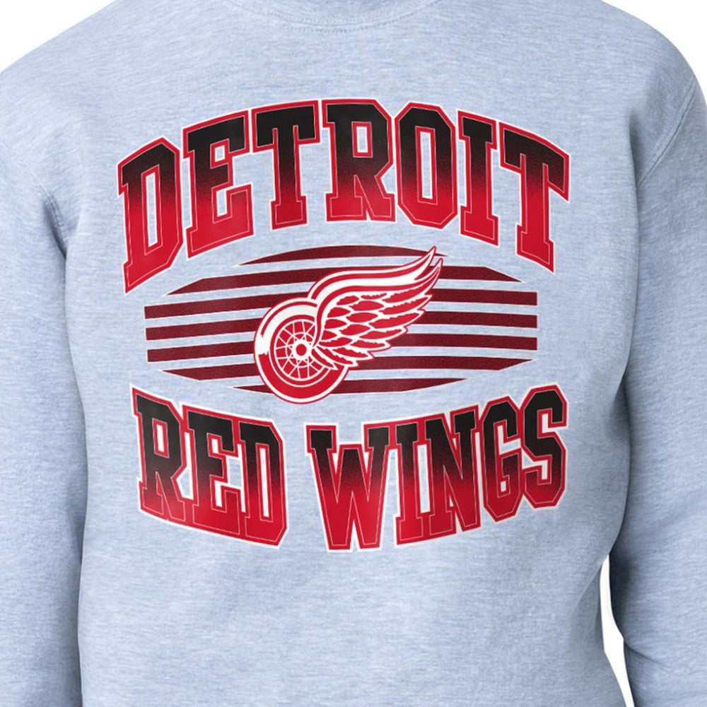 Detroit Red Wings Starter Team Grit Graphic Fleece Pullover Sweatshirt Gray