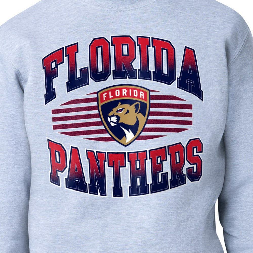 Florida Panthers Starter Team Grit Graphic Fleece Pullover Sweatshirt Gray