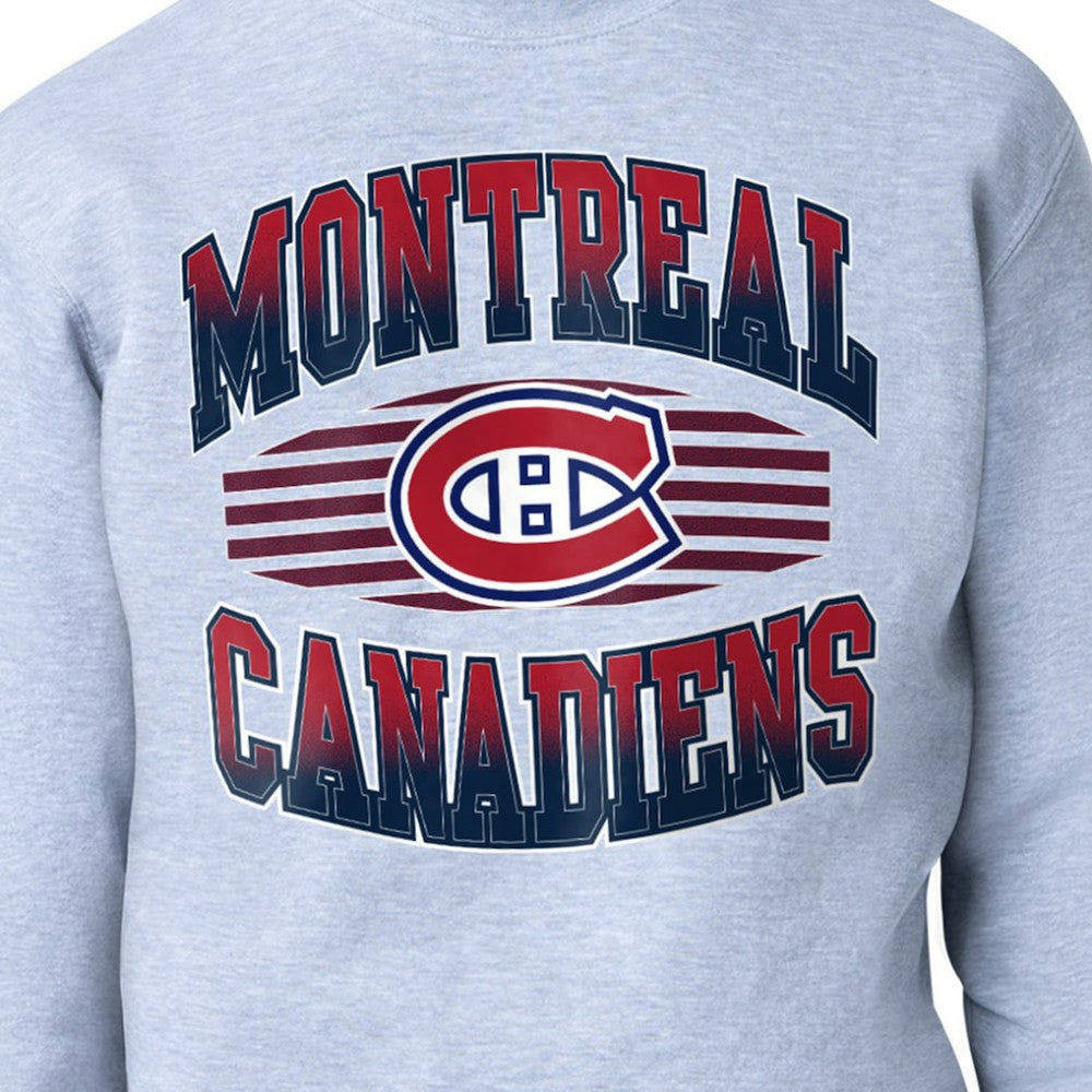 Montreal Canadiens Starter Team Grit Graphic Fleece Pullover Sweatshirt Gray
