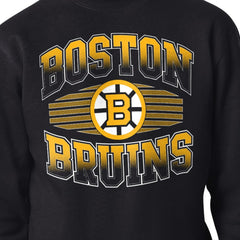 Boston Bruins Starter Team Grit Graphic Fleece Pullover Sweatshirt Black