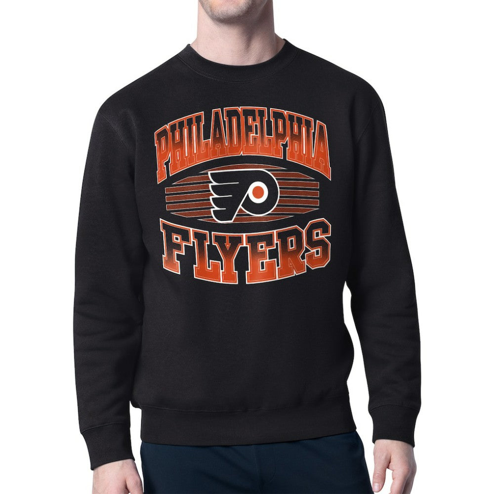 Philadelphia Flyers Starter Team Grit Graphic Fleece Pullover Sweatshirt Black