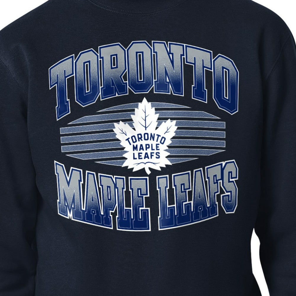 Toronto Maple Leafs Starter Team Grit Graphic Fleece Pullover Sweatshirt Navy