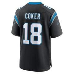 Jalen Coker Carolina Panthers Team Game Jersey - Black