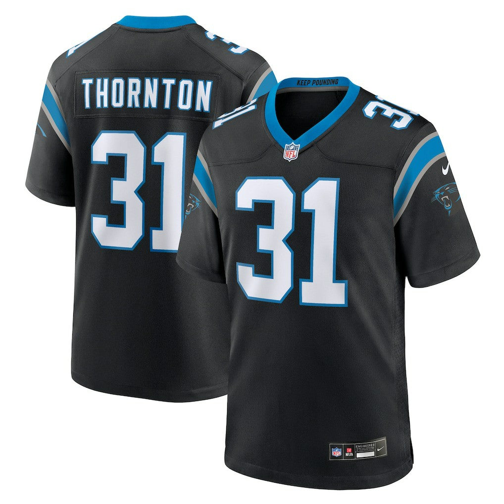 Corey Thornton Carolina Panthers Team Game Jersey - Black