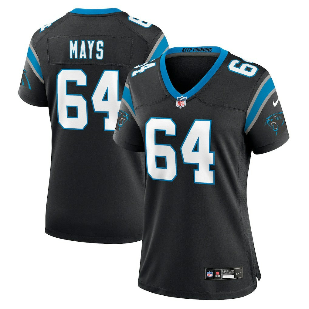 Cade Mays Carolina Panthers Women's Team Game Jersey - Black