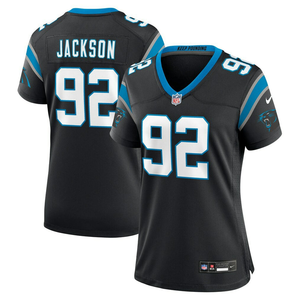 Cam Jackson Carolina Panthers Women's Team Game Jersey - Black