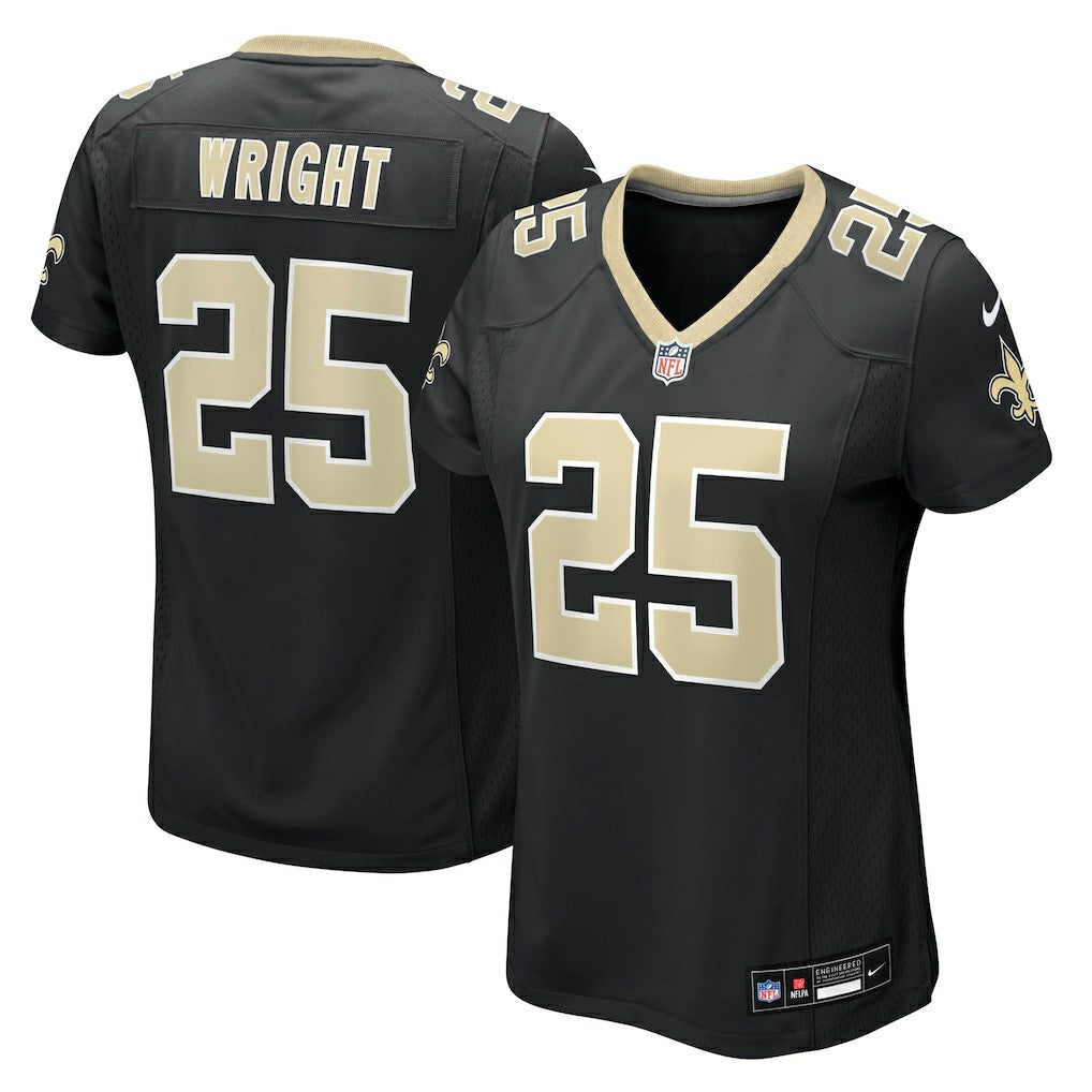 Rejzohn Wright New Orleans Saints Women's Team Game Jersey - Black