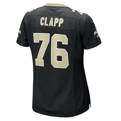 Will Clapp New Orleans Saints Women's Team Game Jersey - Black