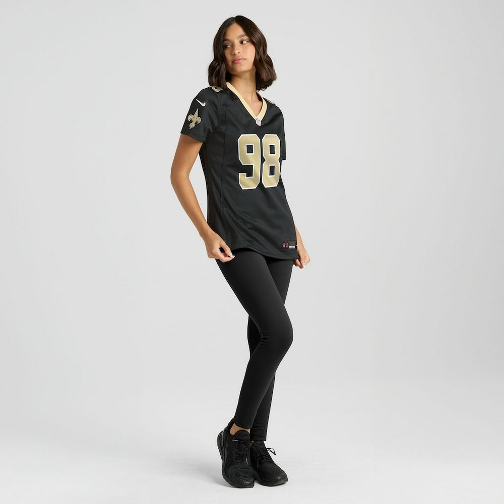 Jonathan Bullard New Orleans Saints Women's Team Game Jersey - Black