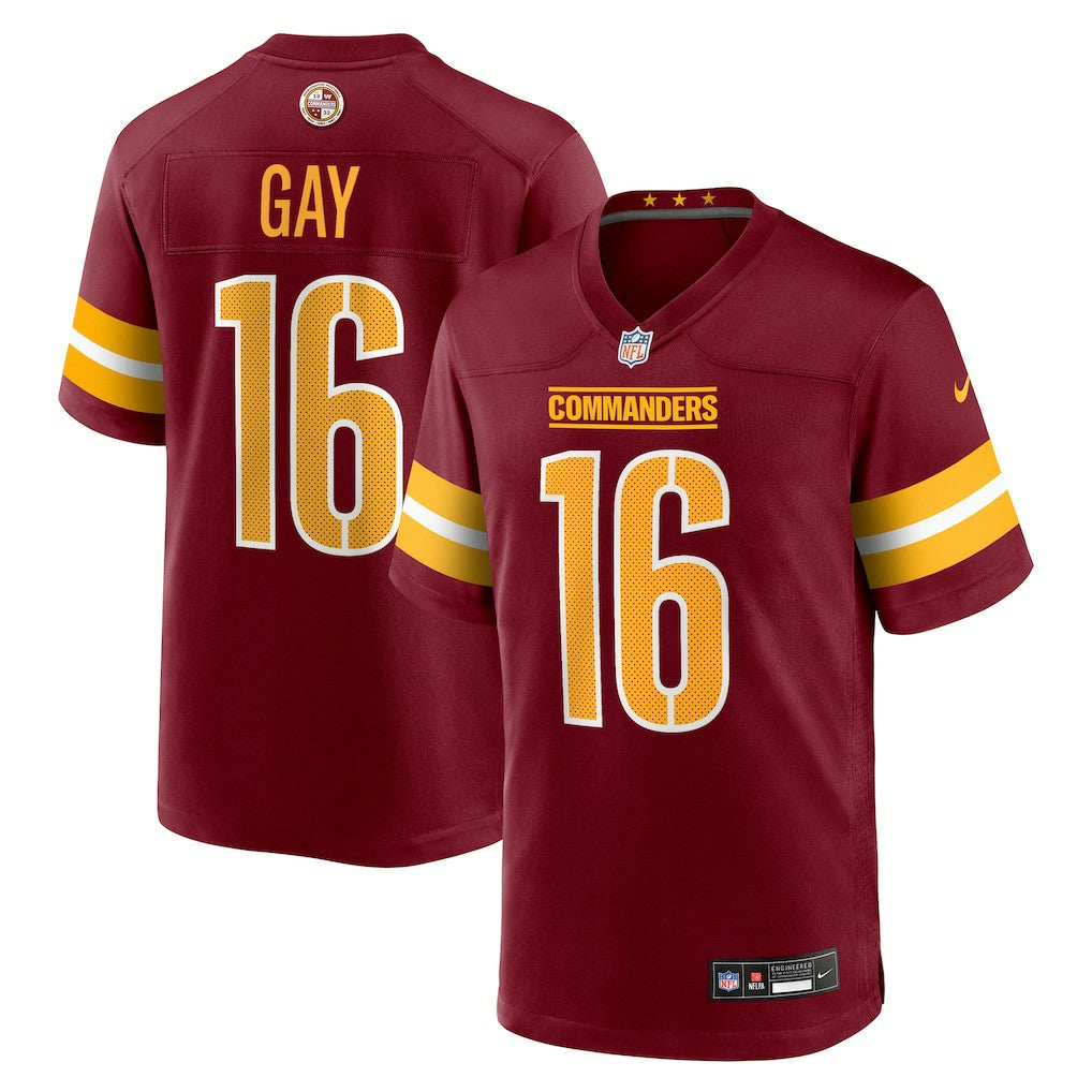 Matt Gay Washington Commanders Team Game Jersey - Burgundy