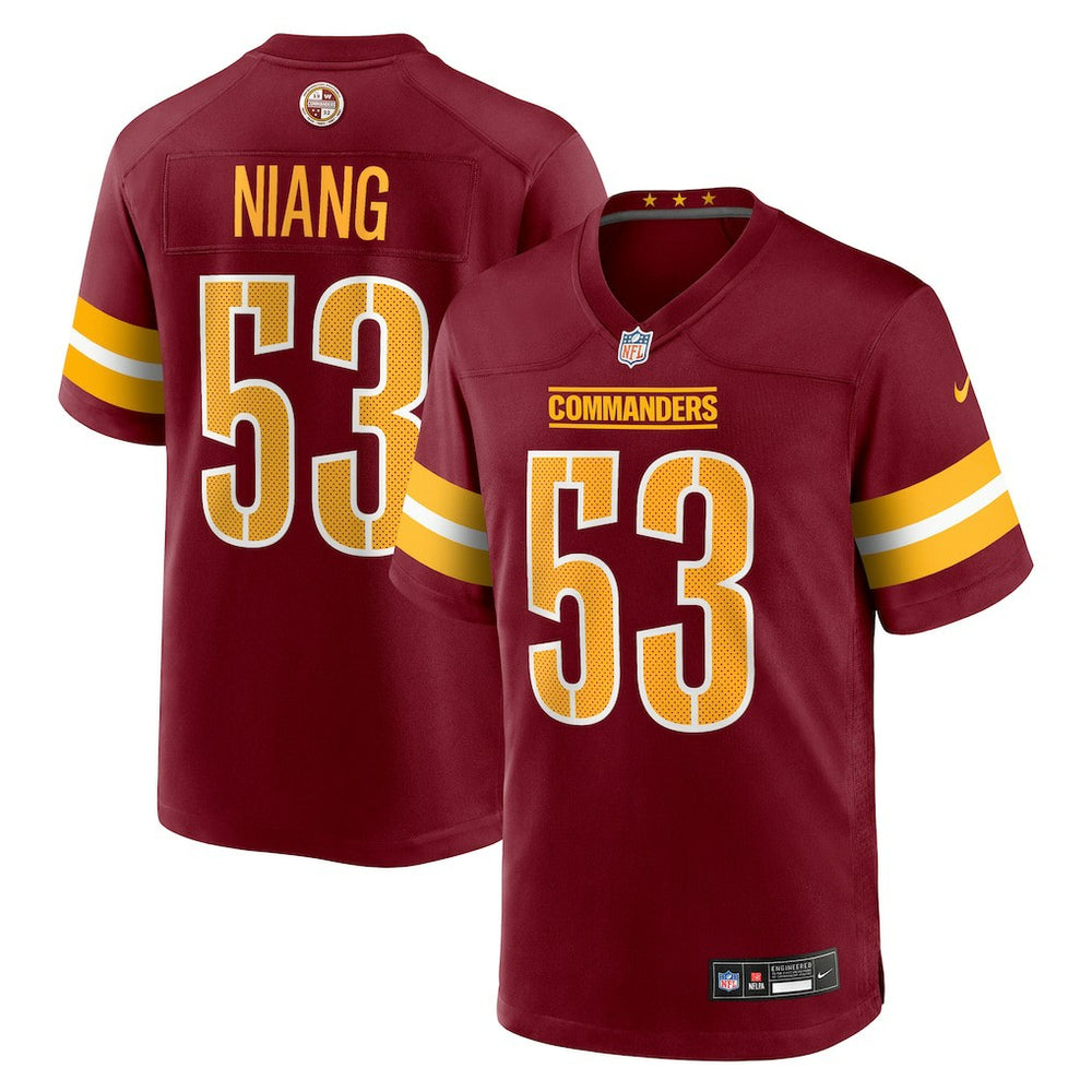 Lucas Niang Washington Commanders Team Game Jersey - Burgundy