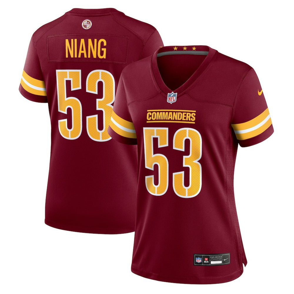 Lucas Niang Washington Commanders Women's Team Game Jersey - Burgundy