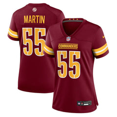 Jacob Martin Washington Commanders Women's Team Game Jersey - Burgundy