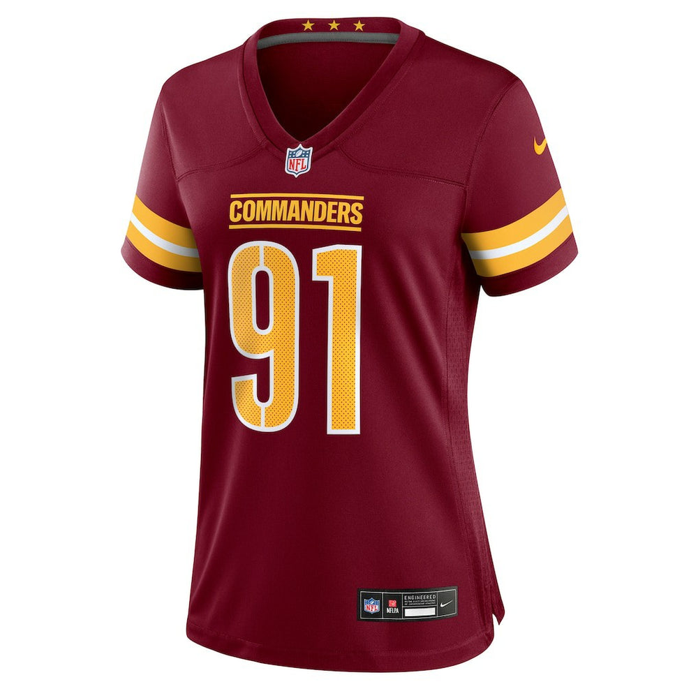 Deatrich Wise Jr. Washington Commanders Women's Team Game Jersey - Burgundy