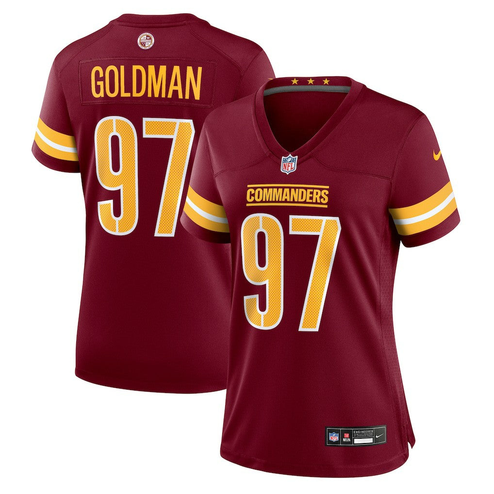 Eddie Goldman Washington Commanders Women's Team Game Jersey - Burgundy