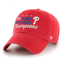Philadelphia Phillies 2025 NL East Division Champions Clean Up Adjustable Hat Red | 47 brand