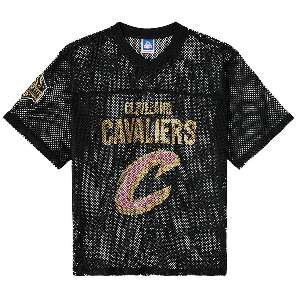 Cleveland Cavaliers OVO x NBA Mesh Football Fashion Jersey sale - Black cheap