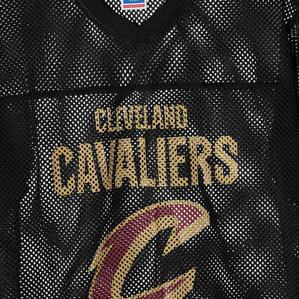 Cleveland Cavaliers OVO x NBA Mesh Football Fashion Jersey sale - Black cheap