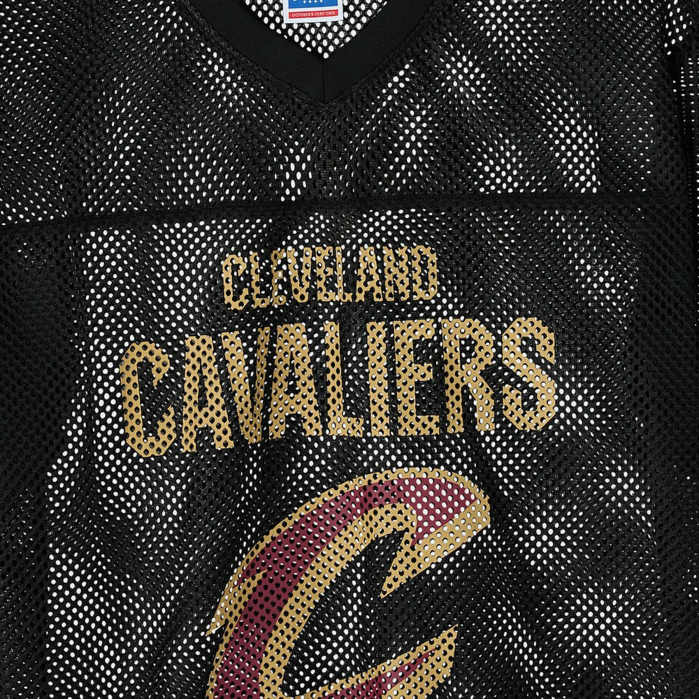 Cleveland Cavaliers OVO x NBA Mesh Football Fashion Jersey sale - Black cheap