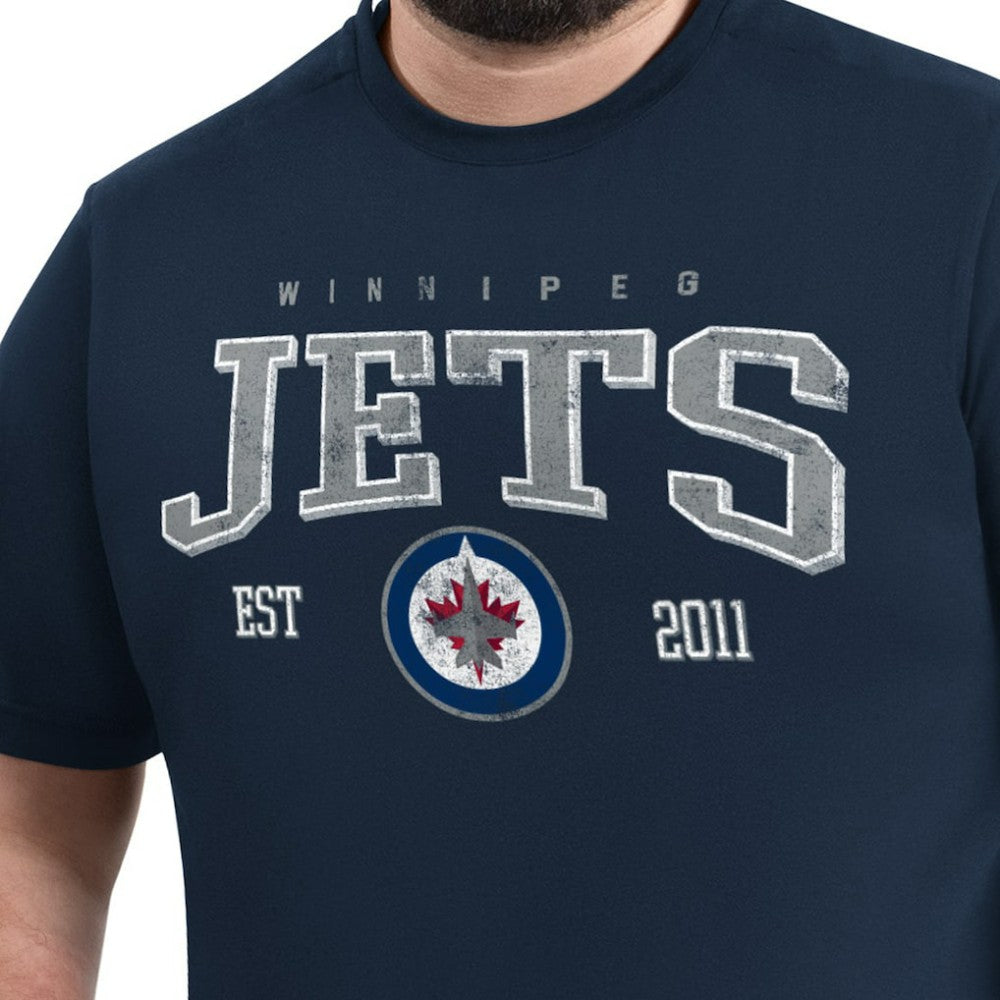 Winnipeg Jets G-III Sports by Carl Banks Adaptive Classic Team Graphic T-Shirt Navy
