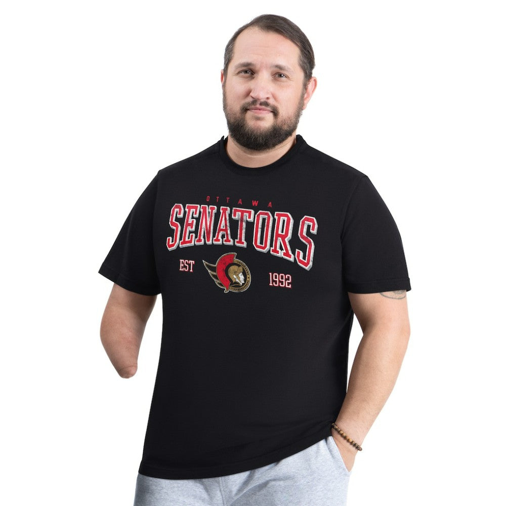 Ottawa Senators G-III Sports by Carl Banks Adaptive Classic Team Graphic T-Shirt Black